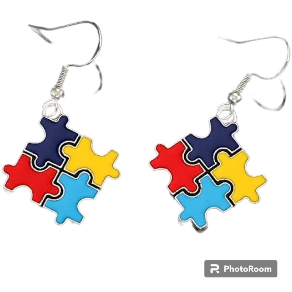 JewelryPuzzle Piece Dangle Earrings Autism Awareness